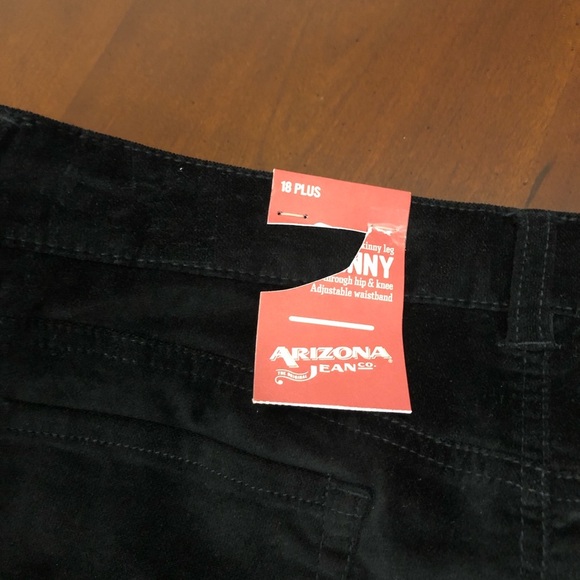 Arizona Black Velvet Jeans With Glitter Stripe on Sides Girls 18 Plus - Picture 10 of 10